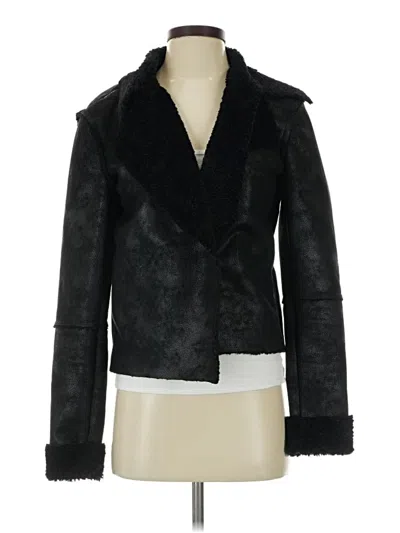 Pre-owned Splendid Faux Fur Jacket In Black