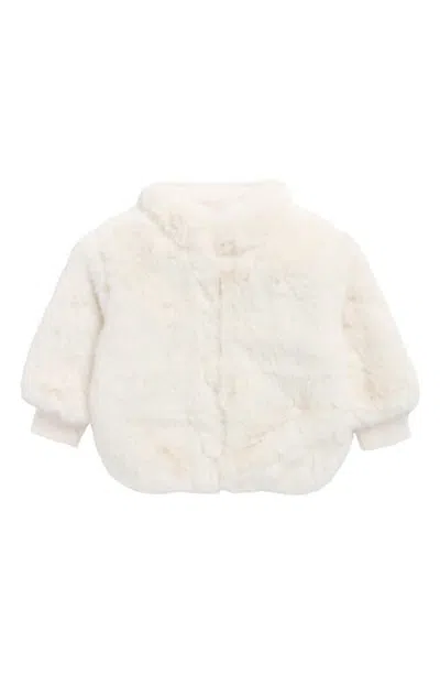 Splendid Babies'  Faux Fur Jacket In Soft White