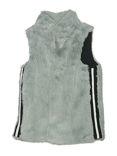 Pre-owned Splendid Kids' Faux Fur Vest In Gray