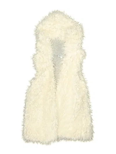 Pre-owned Splendid Kids' Faux Fur Vest In White