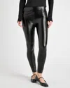 Splendid Faux Leather Leggings In Black