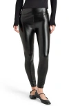 Splendid Faux Leather Leggings In Black