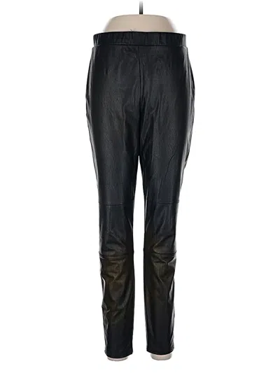 Pre-owned Splendid Faux Leather Pants In Black