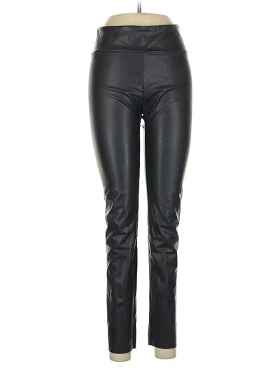 Pre-owned Splendid Faux Leather Pants In Black