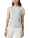 Splendid Faye Crewneck Stripe Tee In Mineral/white