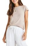 Splendid Faye Crewneck Tee In Fawn