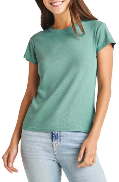 Splendid Faye Crewneck Tee In Green