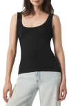 Splendid Faye Scoop Neck Tank In Black