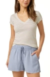 Splendid Faye Stripe V-neck T-shirt