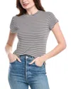 Splendid Faye Crewneck Stripe Tee In Black