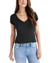 Splendid Faye V Neck Tee In Black