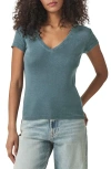 Splendid Faye V-neck Tee In Blue