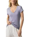 Splendid Faye V Neck Tee In Dried Lilac