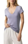 Splendid Faye V Neck Tee In Dried Lilac