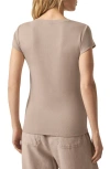 Splendid Faye V-neck Tee In Fawn