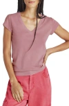 Splendid Faye V-neck Tee In Multi
