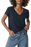 Splendid Bamboo V-neck T-shirt In Navy