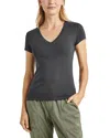 Splendid Faye V-neck Tee In Oat Heather