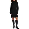 Splendid Felicity Turtleneck Long Sleeve Mini Sweater Dress In Black