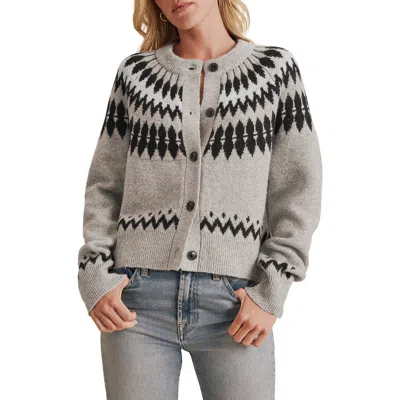 Splendid Fina Fair Isle Cardigan In Gray