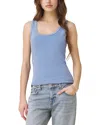 Splendid Fine Rib Scoop Neck Tank In Blue