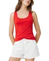 Splendid Fine Rib Scoop Neck Tank In Red