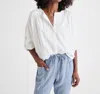 Splendid Fiorella Linen-blend Blouse In White