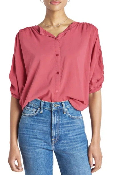 Splendid Women's Fiorella Button-front Blouse In Rossa