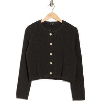 Splendid Fisher Cardigan In Black