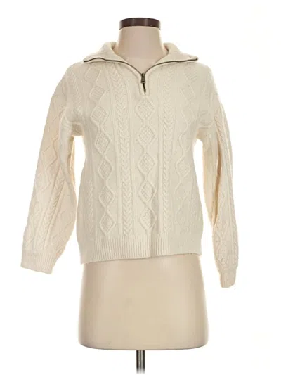 Pre-owned Splendid Fleece Jacket In Ivory
