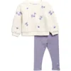 Splendid Floral Fleece Sweatshirt & Leggings Set In Multi
