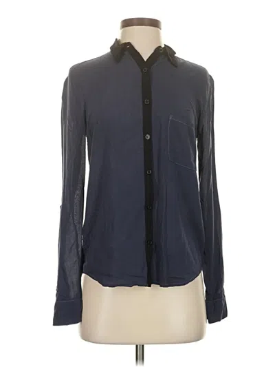 Pre-owned Splendid For 5f Bergdorf Goodman Long Sleeve Blouse In Black