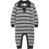 Splendid Forest Fun Stripe Polo Romper In Multi
