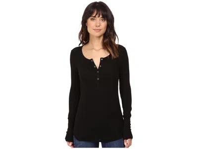 Splendid Forever Thermal Henley In Black