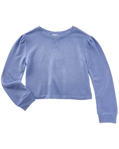 Splendid Kids' Franki Terry Sweatshirt In Blue