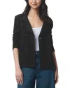 Splendid French Terry Double Breasted Blazer In Black