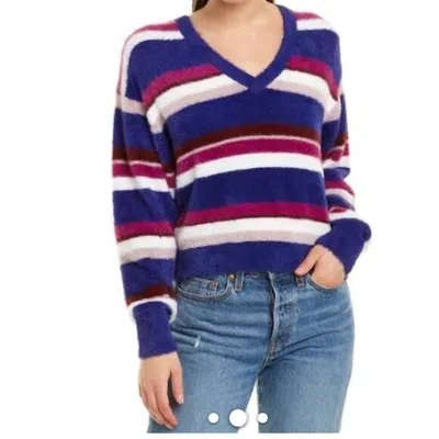 Splendid Fuzzy Dolman Sleeve Eyelash Sweater In Multicolor