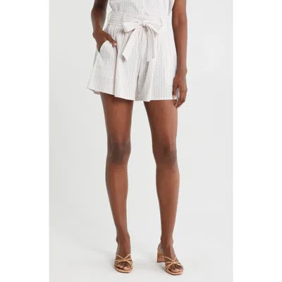 Splendid Gabby Gingham Shorts In White