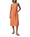 Splendid Gabrielle Button-up Sundress In Orange