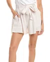 Splendid Gabrielle Gingham Tie Waist Shorts In Beige