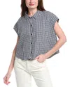 Splendid Gabrielle Gingham Top In White
