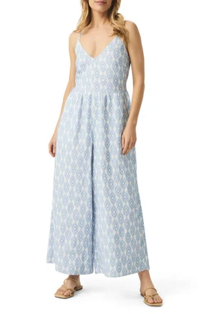 Splendid Gabrielle Ikat Sleeveless Wide Leg Jumpsuit