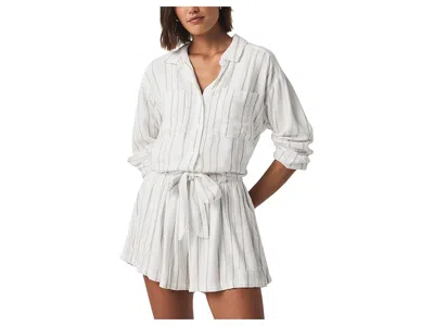 Splendid Gabrielle Stripe Shorts In White