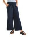 Splendid Kit Cotton Palazzo Pants In Navy