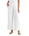 Splendid Ultra Bleached High Waist Drawstring Ankle Jeans In White