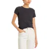 Splendid Genevieve Womens Crewneck Short Sleeve T-shirt In Silver