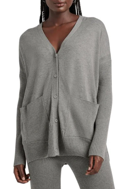 Splendid Georgie Tunic Cardigan In Heather Grey