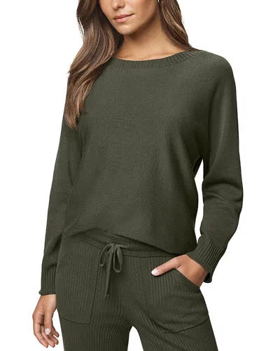 Splendid Georgie Boat Neck Sweater In Green