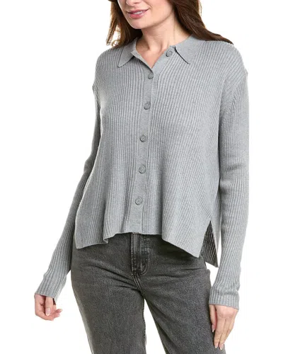 Splendid Georgie Cashmere-blend Polo Shirt In Grey