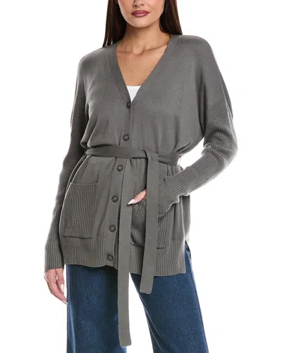 Splendid Georgie Cashmere-blend Tunic Cardigan In Gray
